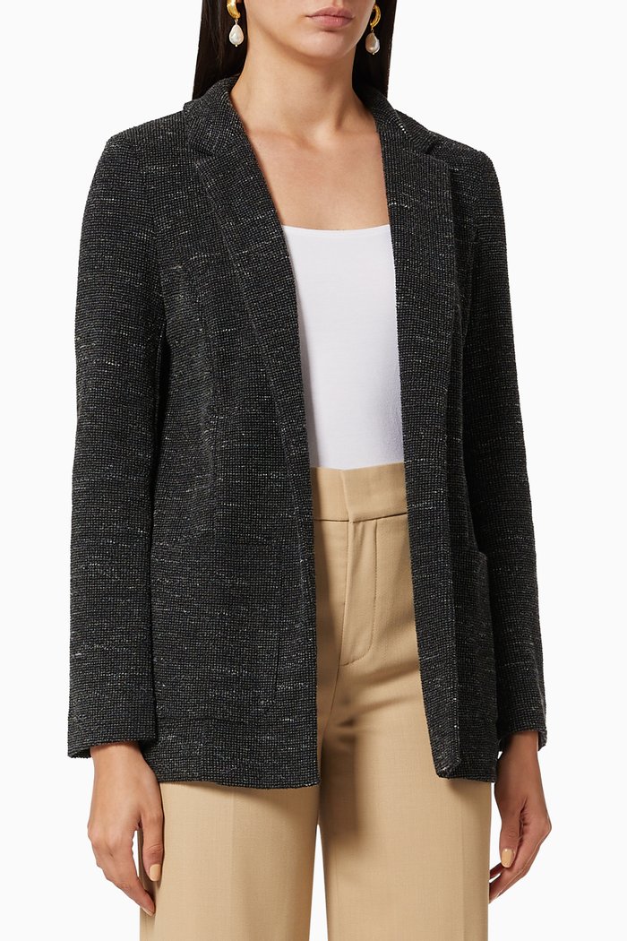 

Damasco Tweed Jersey Blazer, Blue