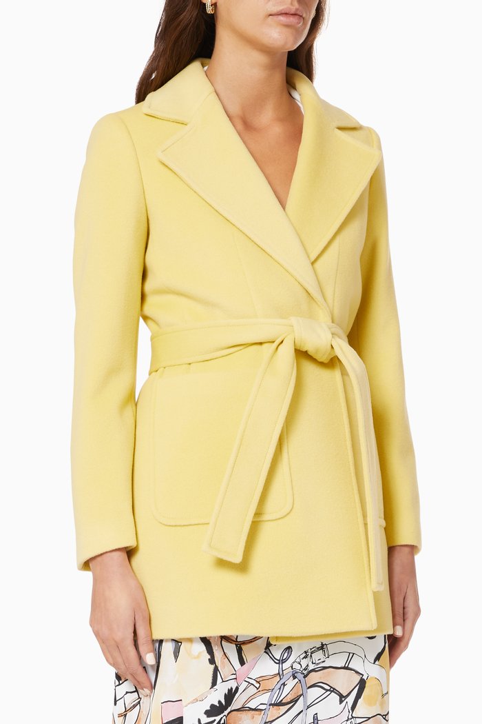 

Srun Wool Shortrun Pea Coat, Yellow