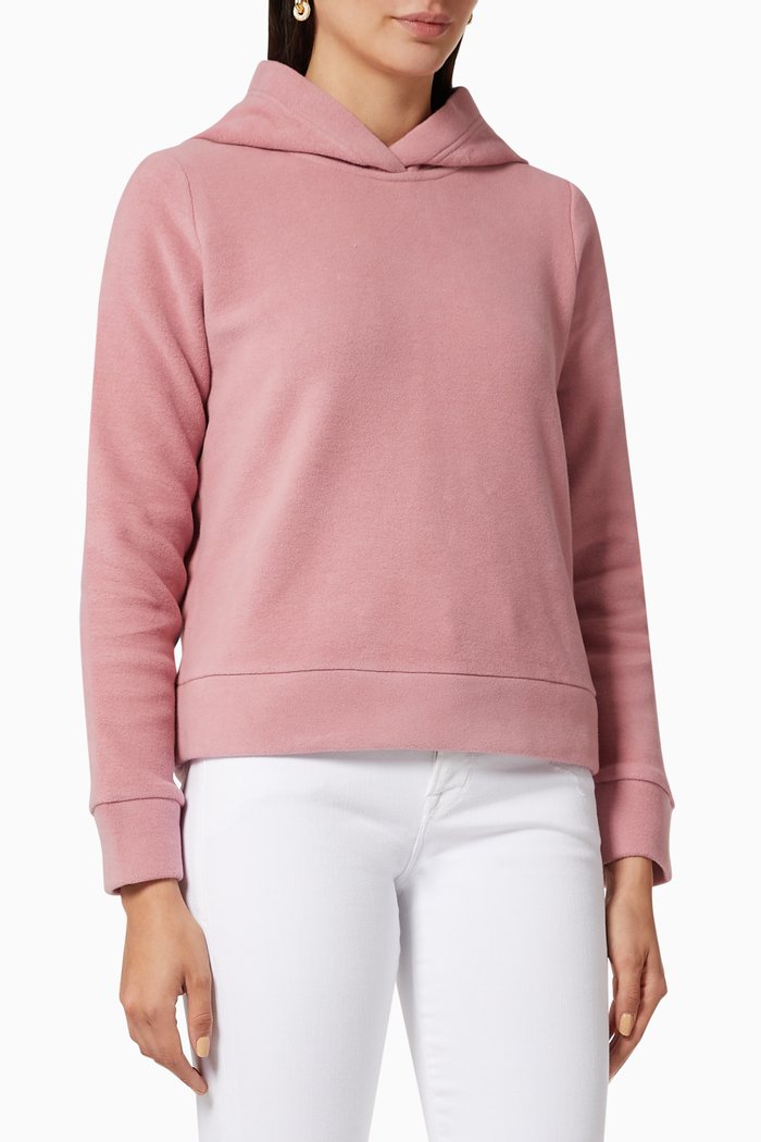 

Damino Cotton Pile Hooded Sweatshirt, Pink