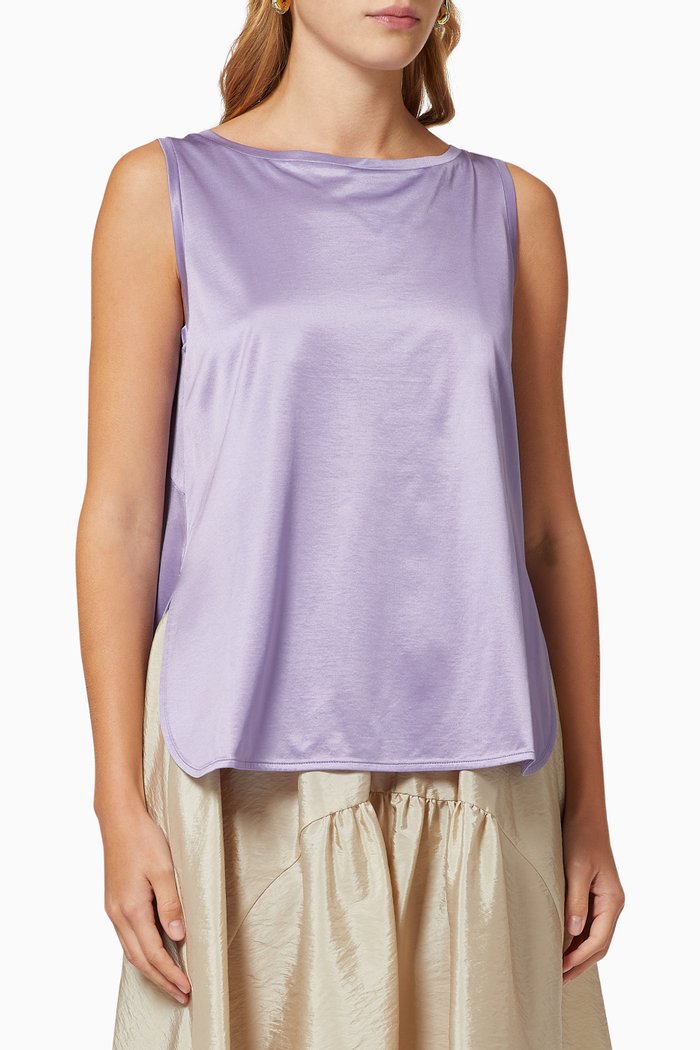 

Pulcino Glossy Top in Jersey, Purple