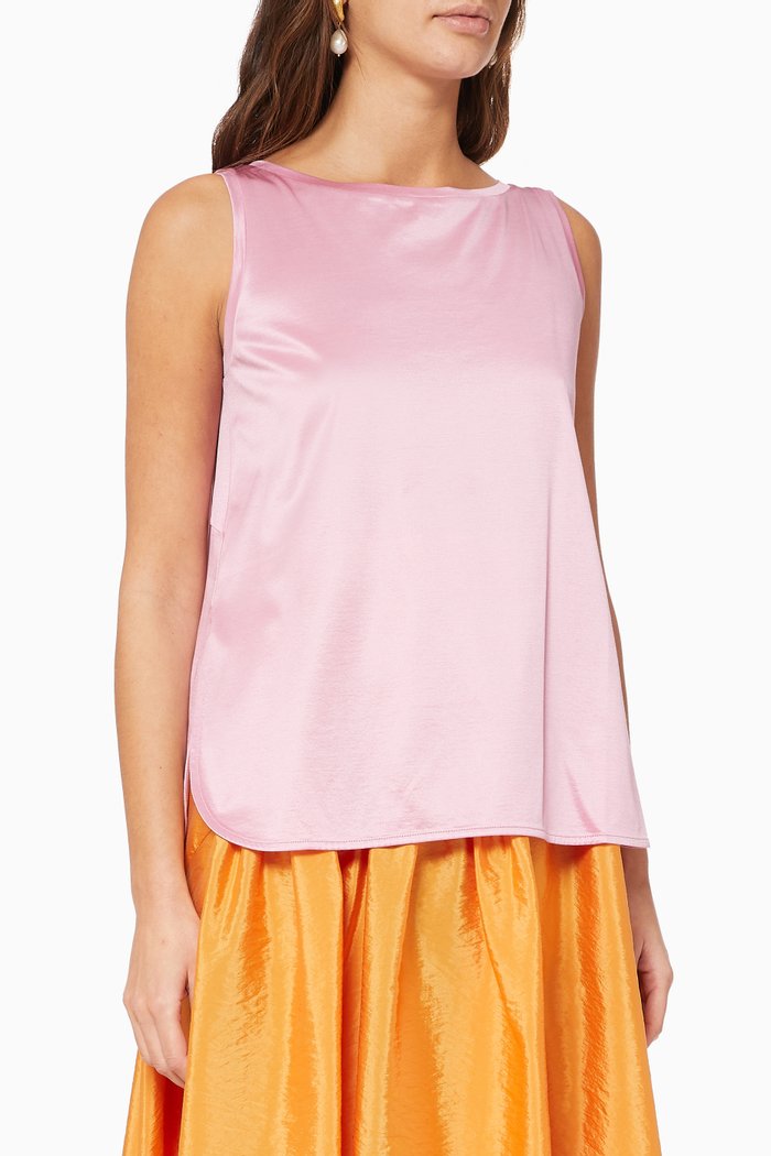

Pulcino Glossy Jersey Top, Pink