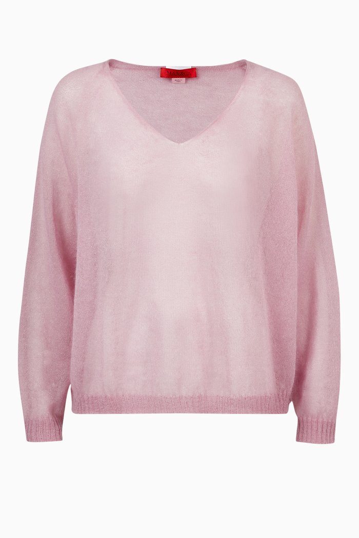 

Cristina Lamé Mohair Gauze Jumper, Pink