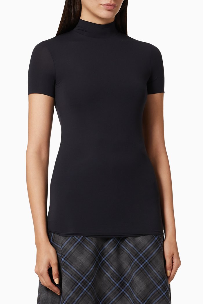 

Jersey Mock Top, Blue