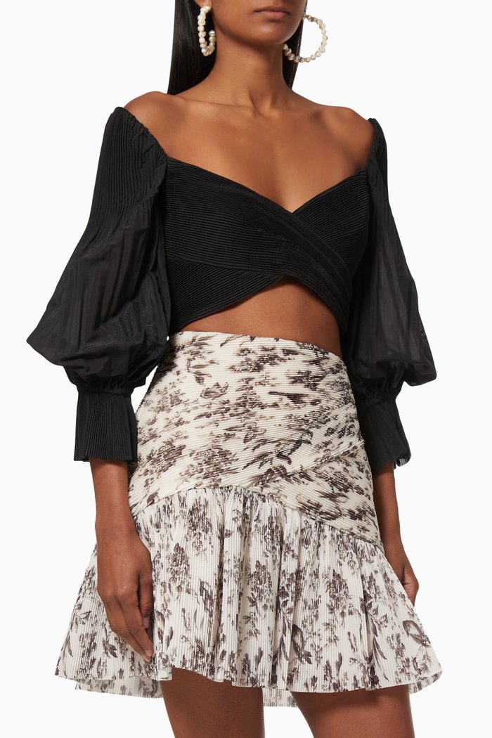 

Pleated Cropped Bodice, Black