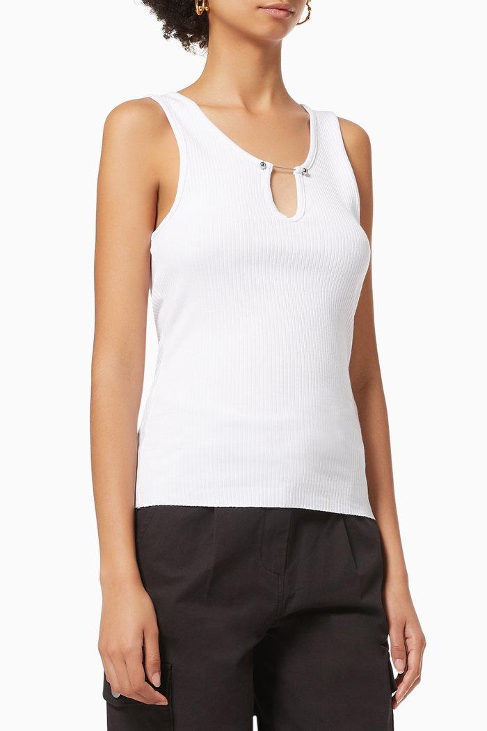 

Barbell Tank Top, White