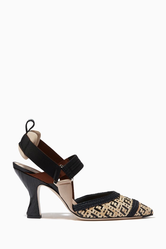 

Colibri Slingback Pumps in Raffia, Neutral