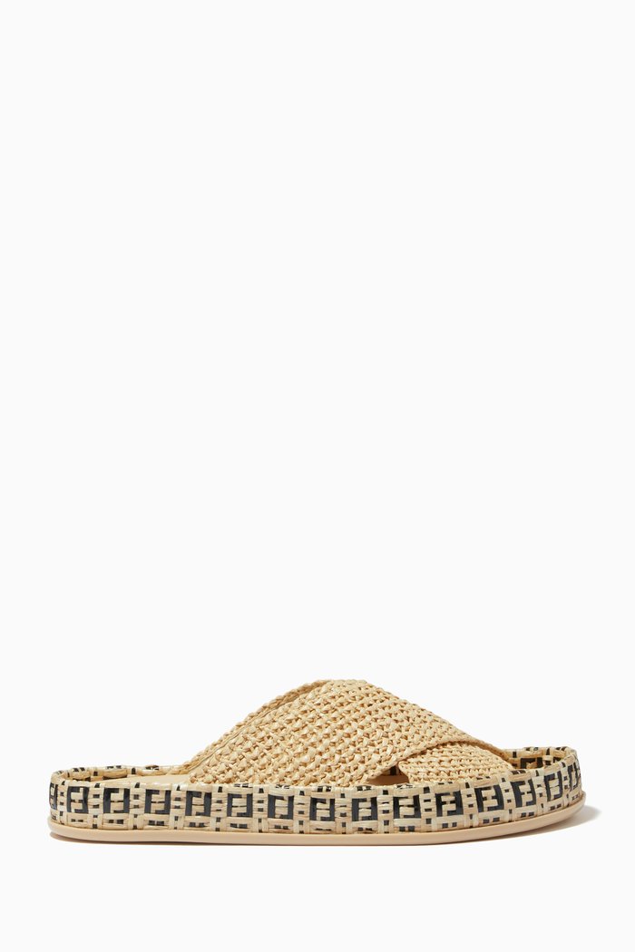 

Reflection Slides in FF Woven Raffia, Neutral