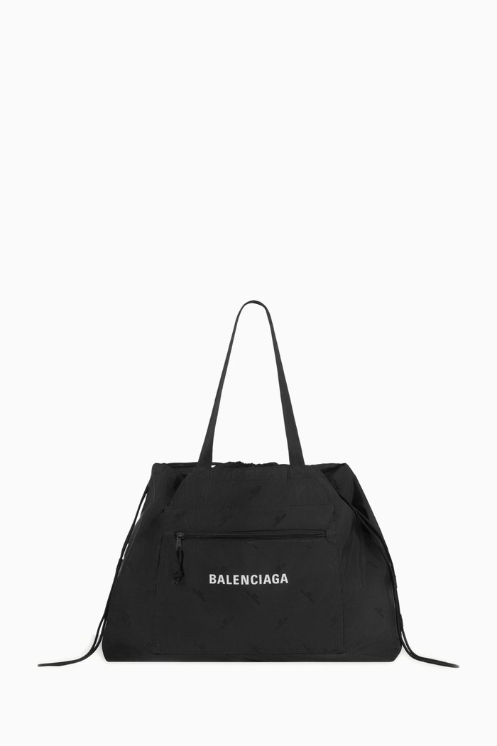 

Expandable Tote in Recycled Nylon, Black