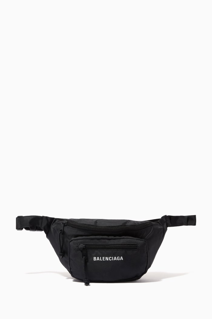 

Allover Logo Beltbag in Recycled Nylon, Black
