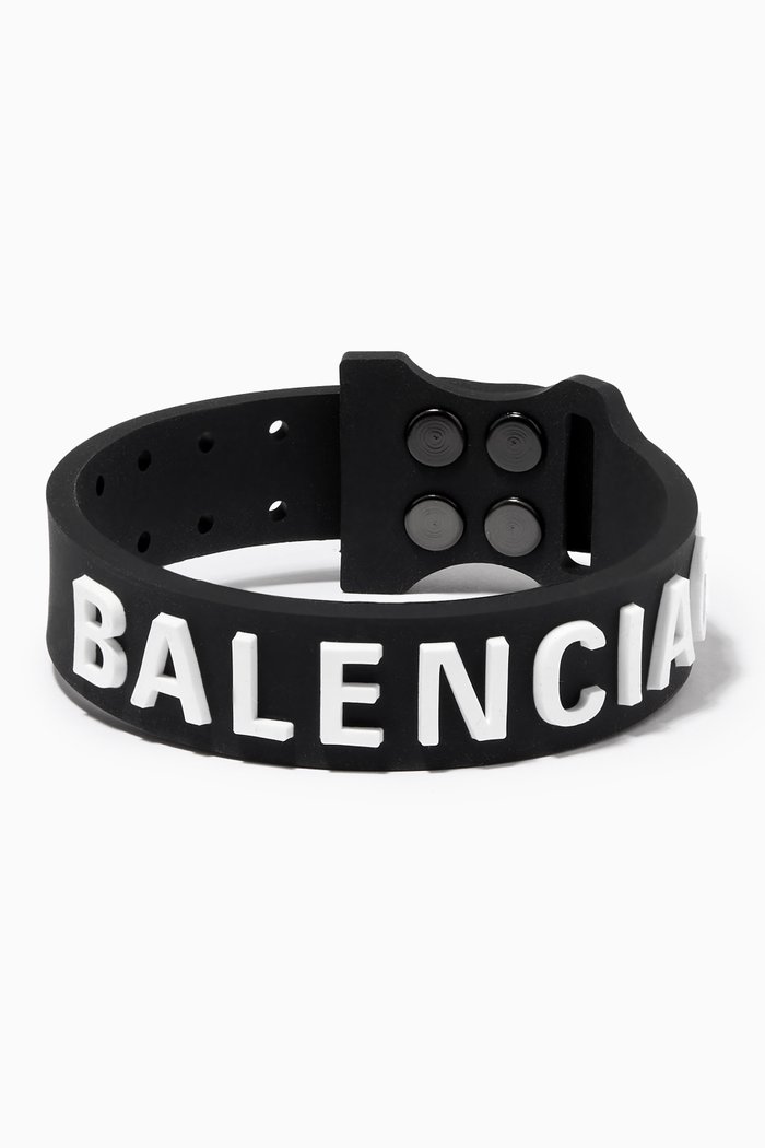 

Rubber Tag Bracelet in Silicone, Black