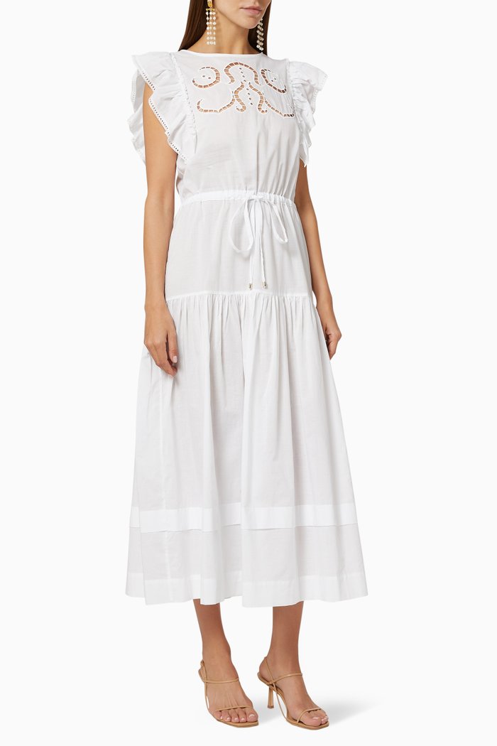 

Iphigenia Embroidered Dress, White