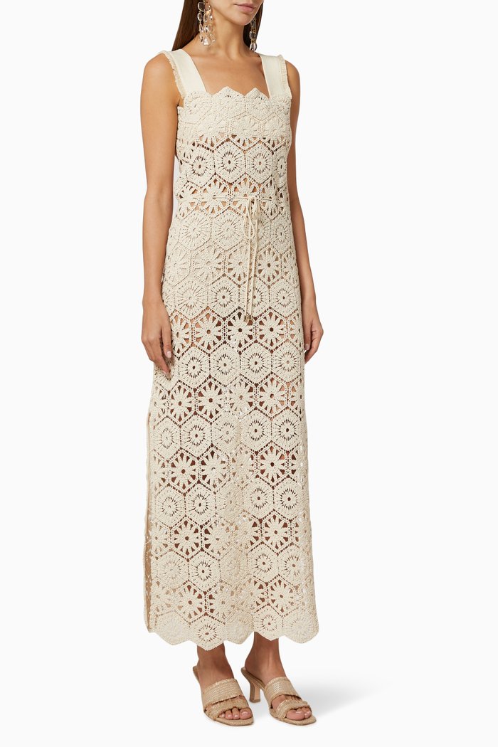 

Oceanis Crochet Dress, Neutral