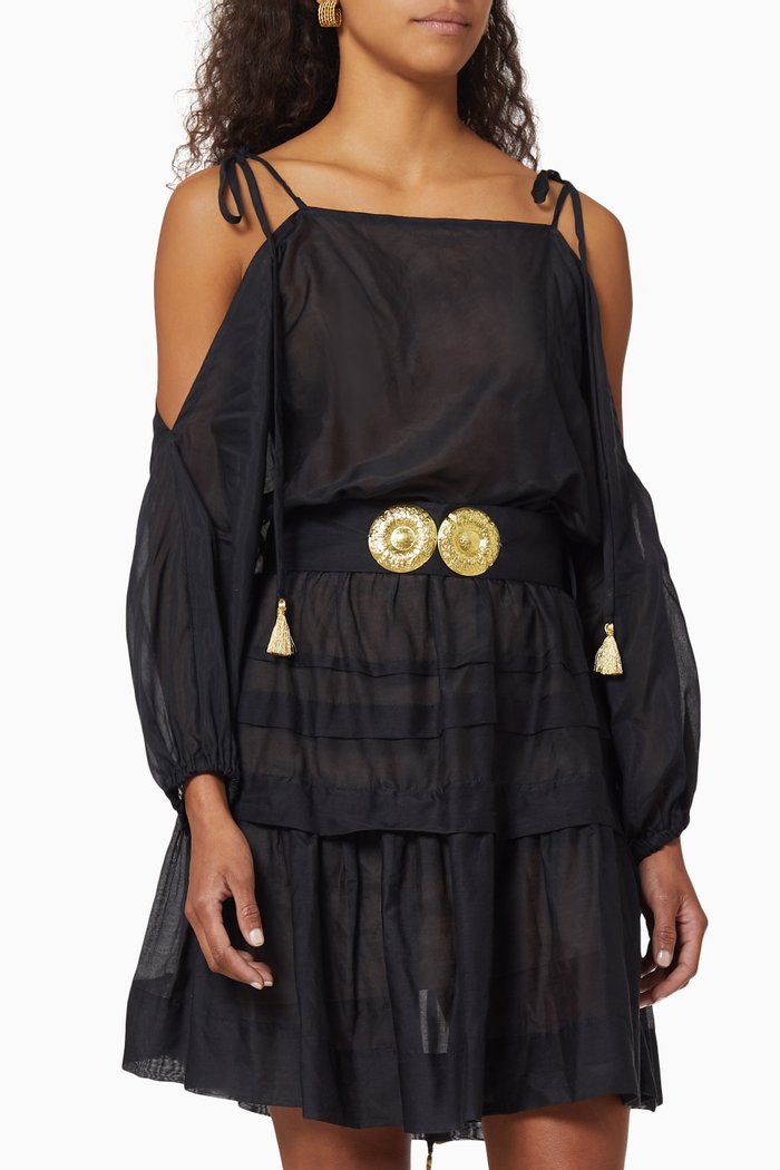 

Ploes Belted Dress, Black