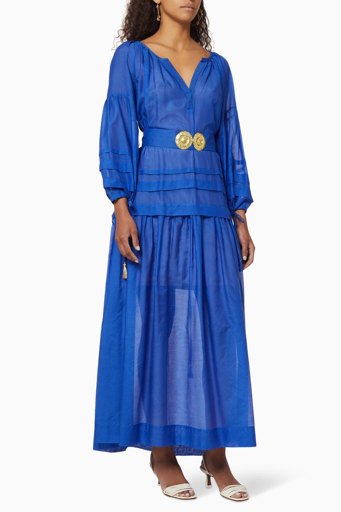 

Mykonos Belted Dress, Blue