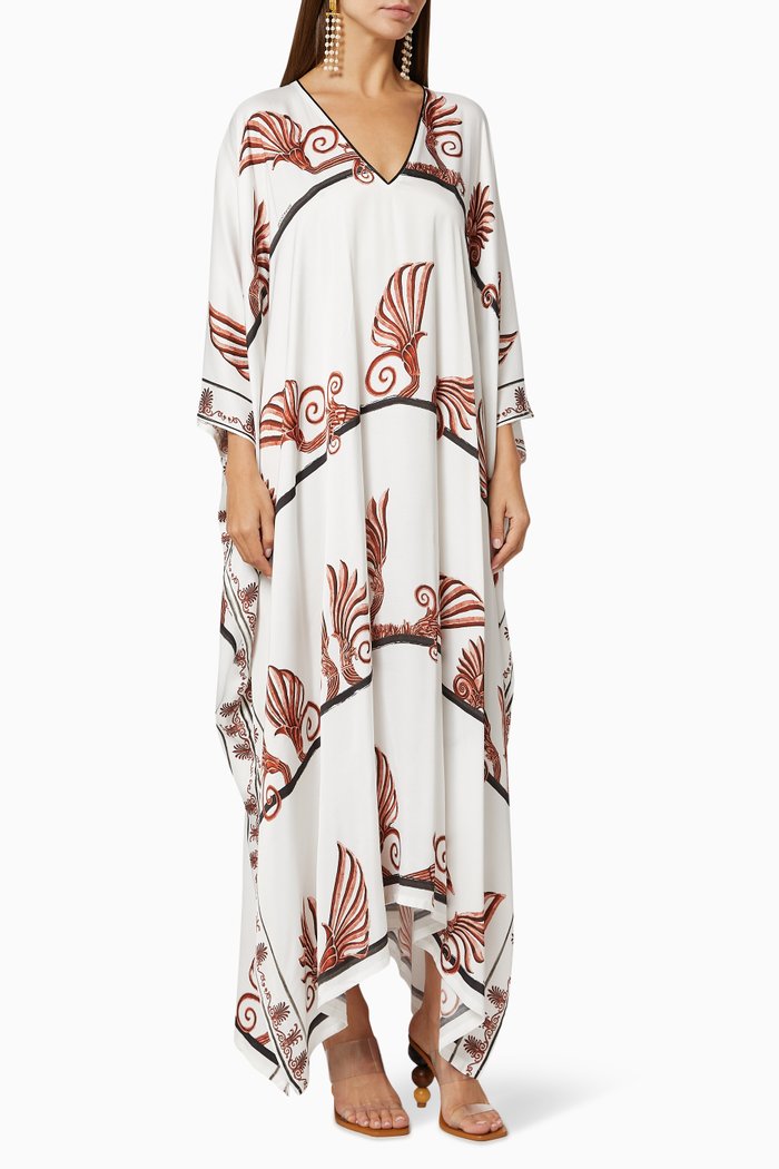 

Anthemio Long Kaftan, White