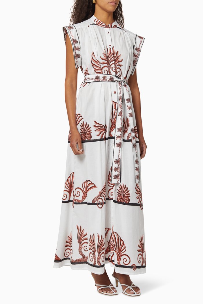 

Anthemio Printed Shirt Dress, White
