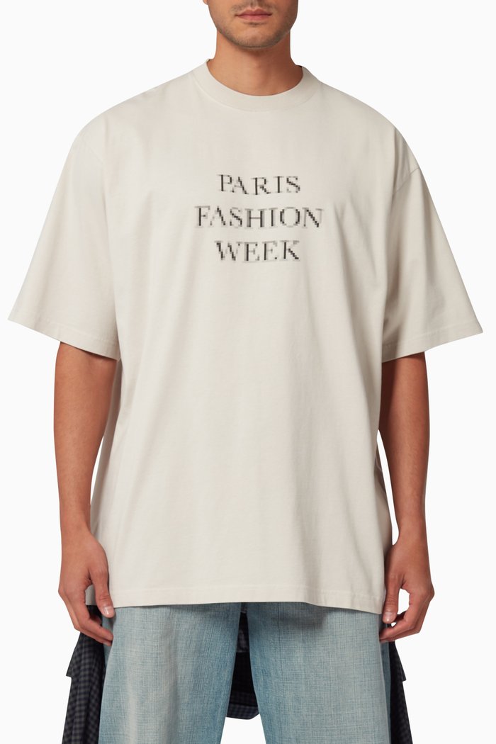 

Fashion Week Large Fit T-shirt in Organic Vintage Jersey, Grey
