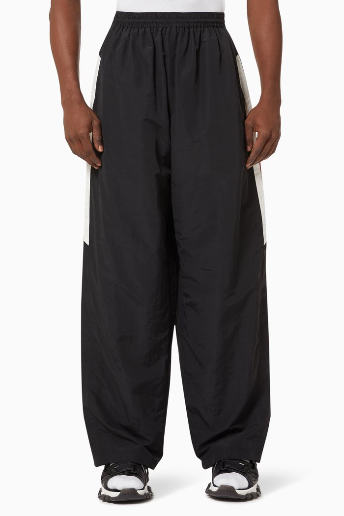 

Logo Tracksuit Pants in Recycled Nylon, Black
