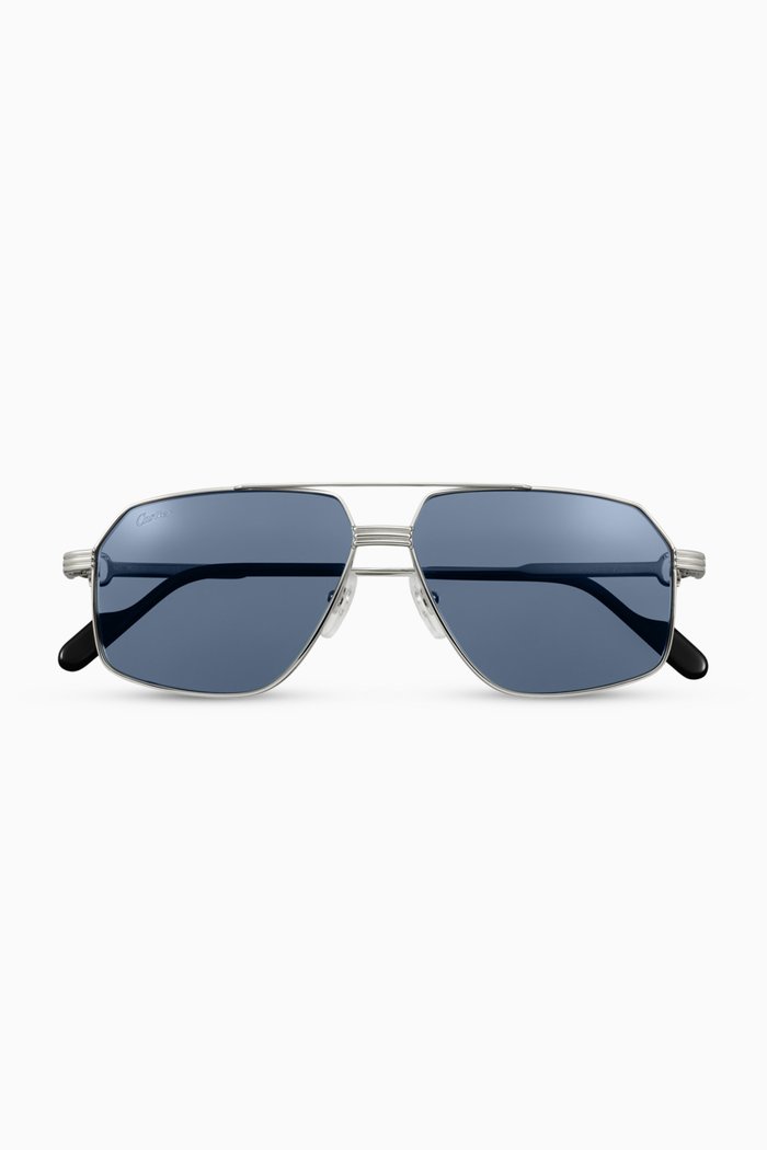 

D-frame Sunglasses in Titanium, Silver