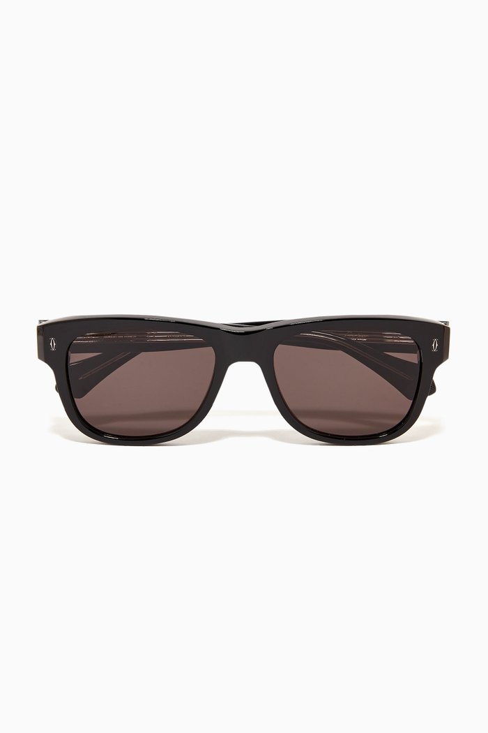 

D-frame Sunglasses in Acetate, Black