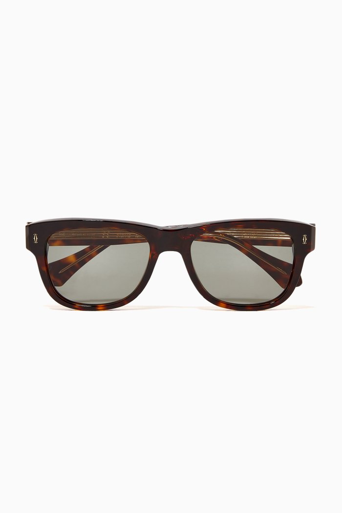 

D-frame Sunglasses in Acetate, Brown