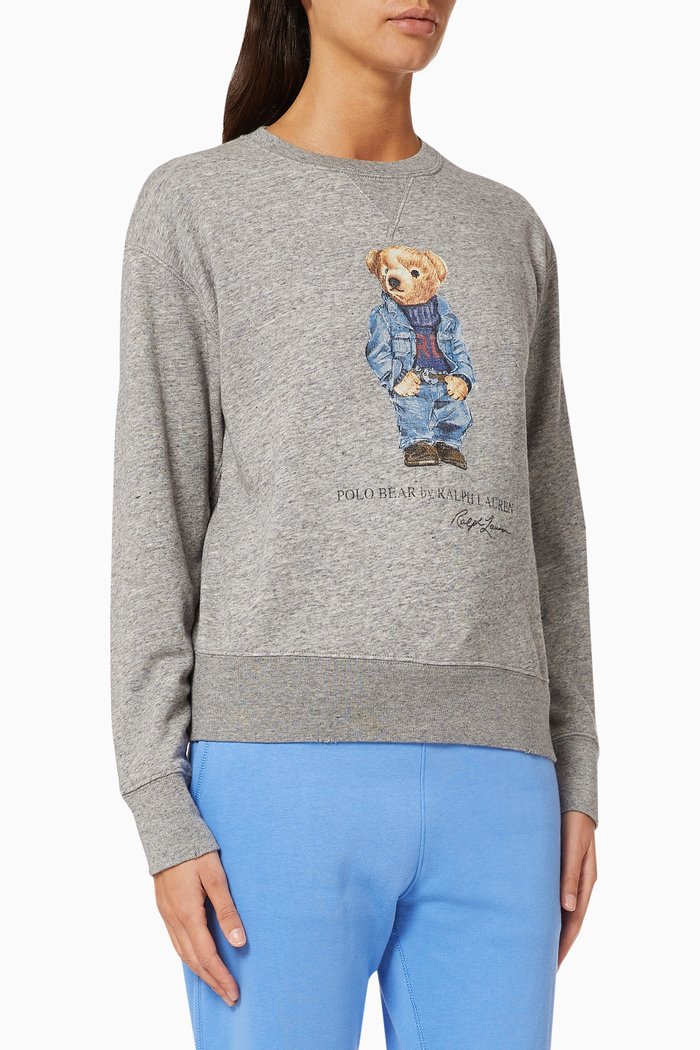 

Polo Bear Fleece Jersey Sweatshirt, Brown