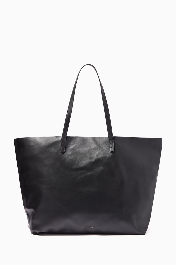 

Oversized Tote Bag in Lambskin, Black