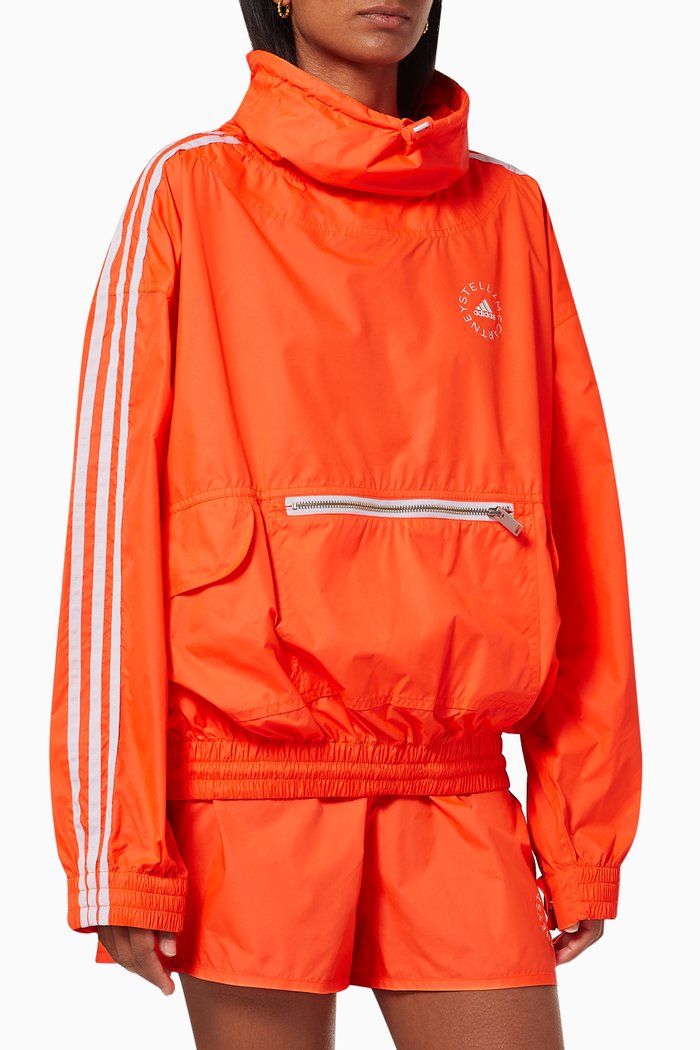 x adidas Jayla Windbreaker in Technical Fabric, Orange