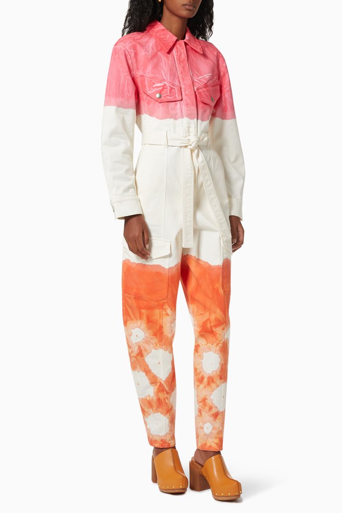 

Fluo Wash Aio Jumpsuit in Organic Cotton Denim, Multicolour