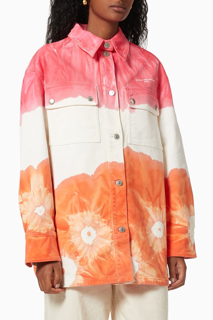 

Fluo Wash Shirt in Organic Cotton Denim, Multicolour
