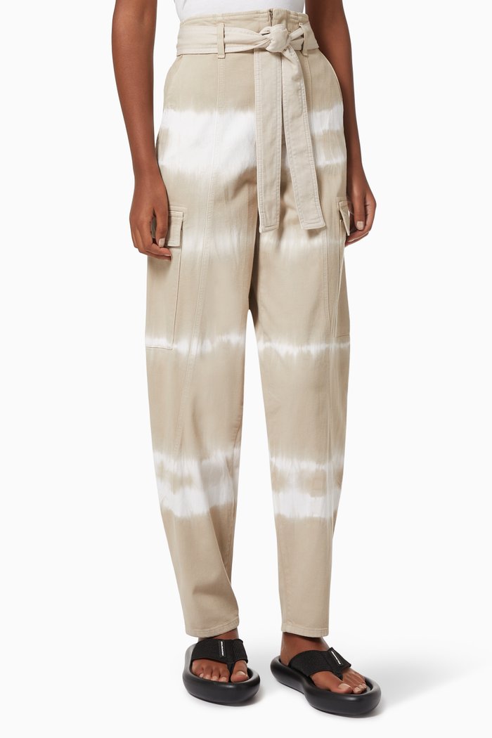 

Bamboo Safari Tie Dye Pants in Organic Cotton Denim, Neutral
