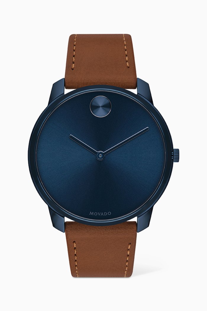 

Thin Quartz Watch, 42mm, Brown