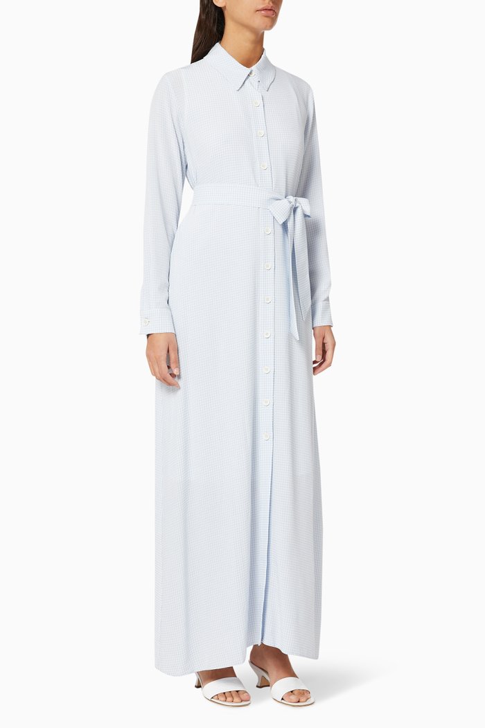 Shirt Dress with Belt, Yellow