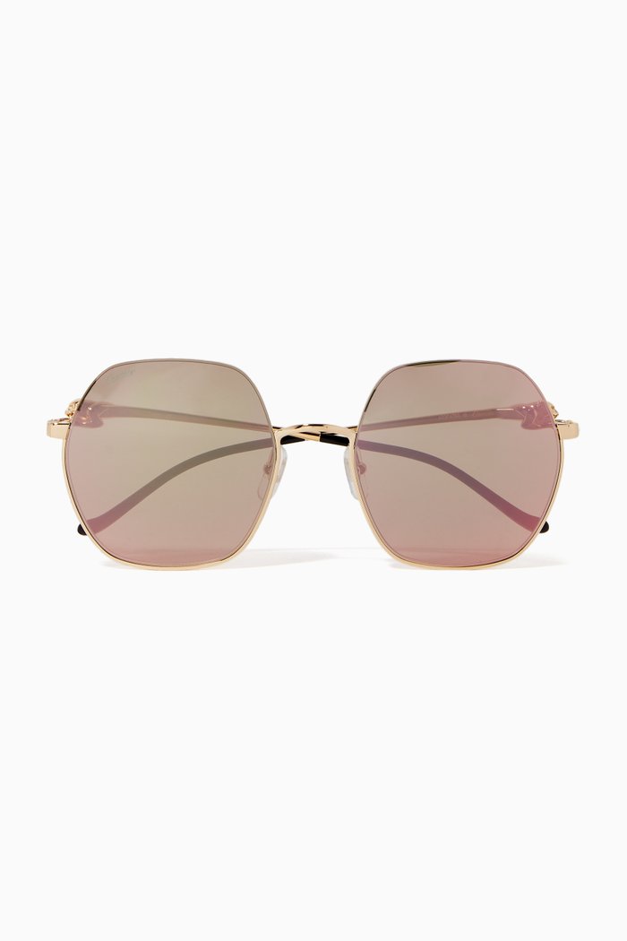 

Round Sunglasses in Titanium, Gold
