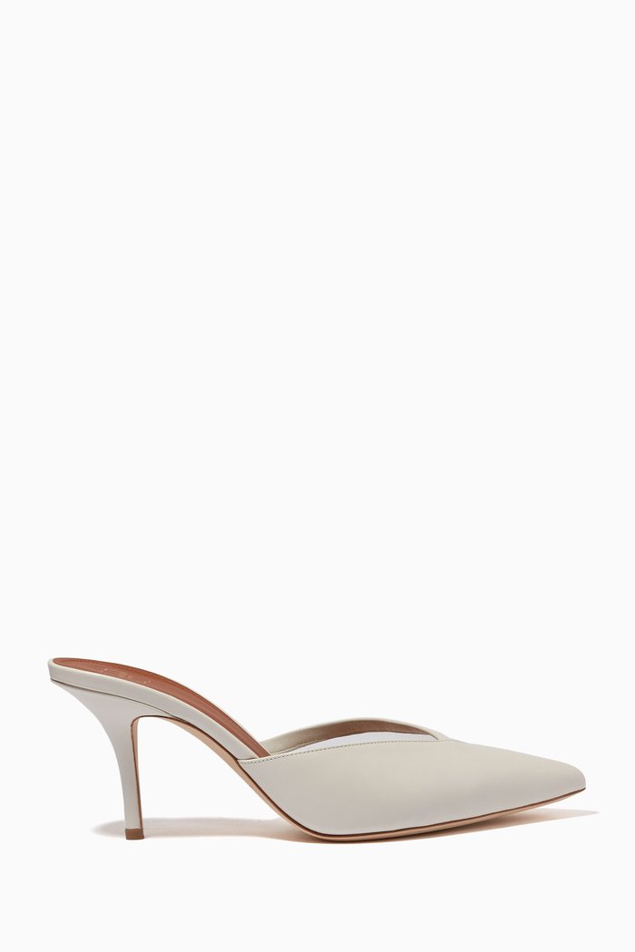 

Vita 70 Mules in Mesh & Leather, White