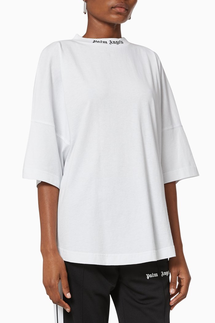 Classic Logo Oversized Cotton T-shirt, White