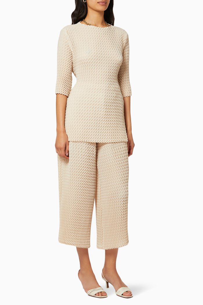 

Chevron Pleated Co-ord Set, Neutral