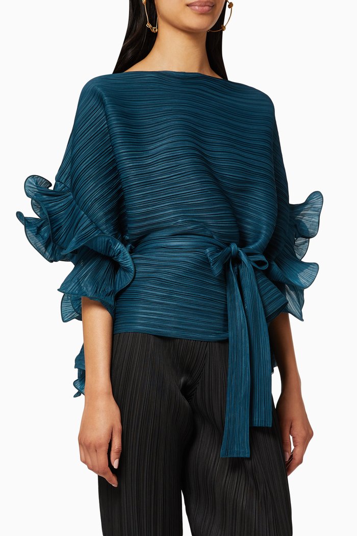 

Faye Ruffle Top, Blue