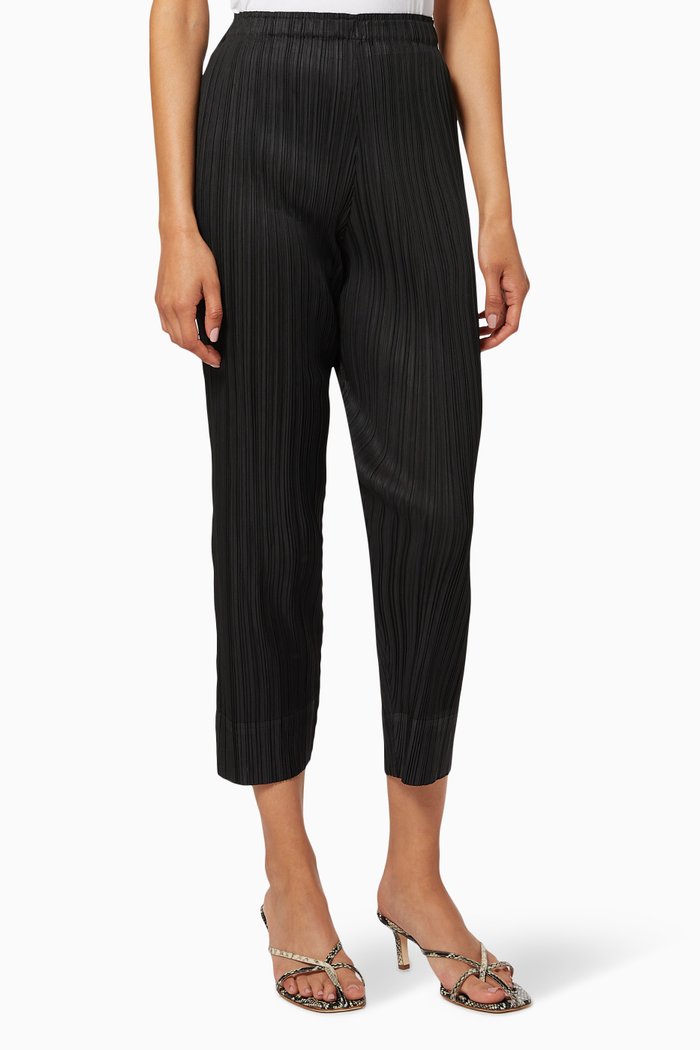 

Micro Pleated Pants, Black