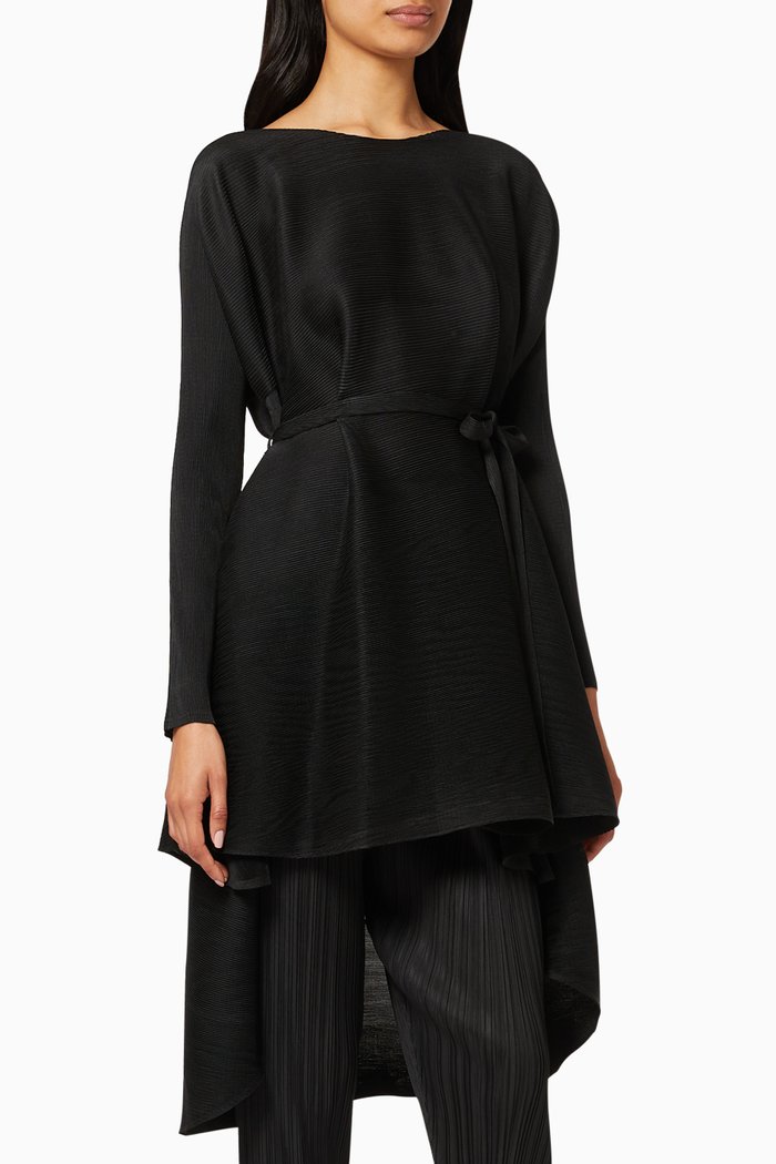 

High-Low Tunic Top, Black