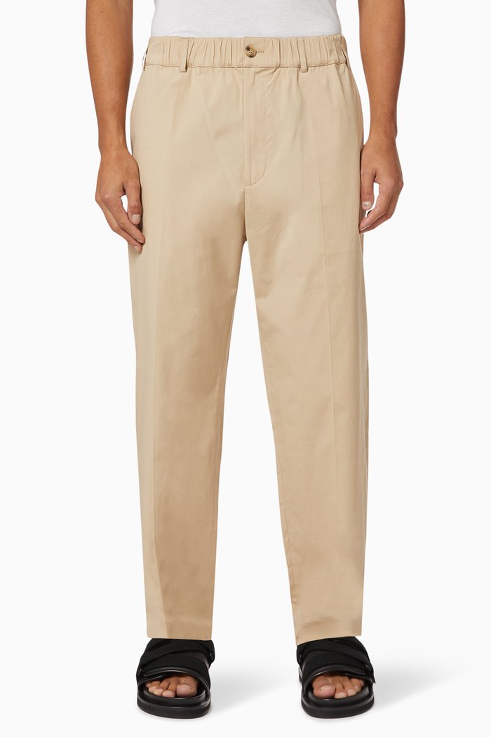 

Relaxed Pants in Cotton, Neutral
