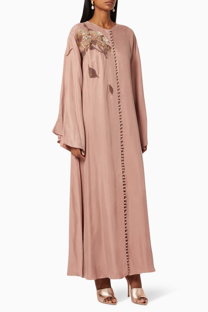 

Floral Embroidered Kaftan, Pink