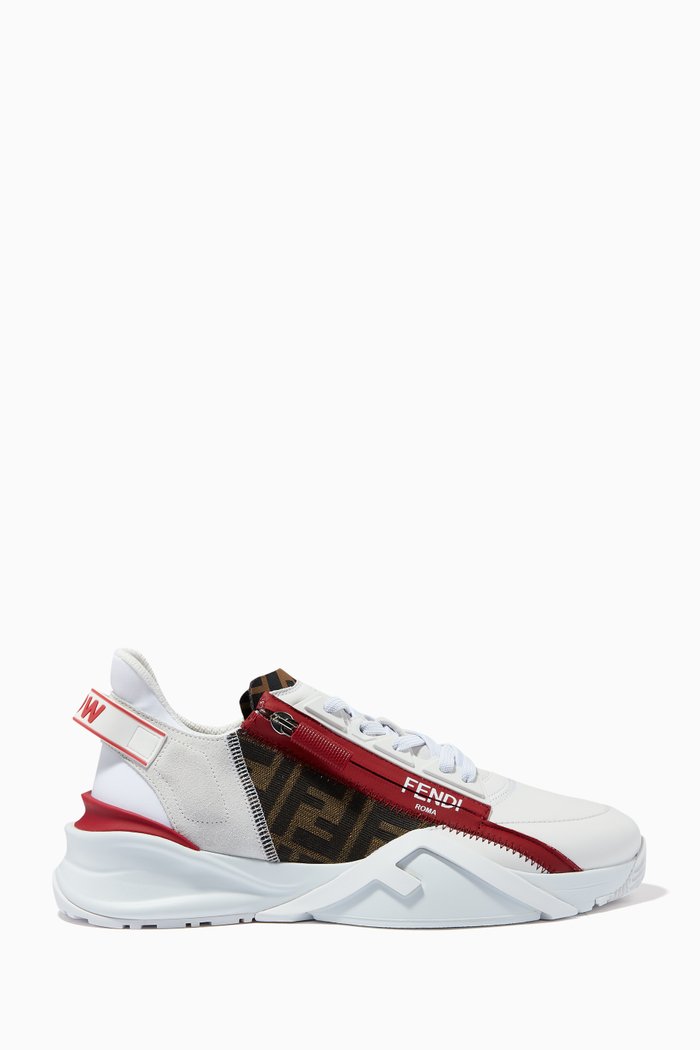 

Fendi Flow Sneakers in Leather, White