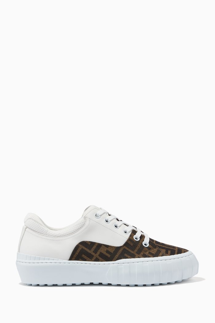 Low-top Sneakers in Leather, White