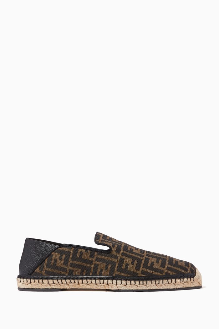 

Espadrilles in FF Nylon Jacquard, Black