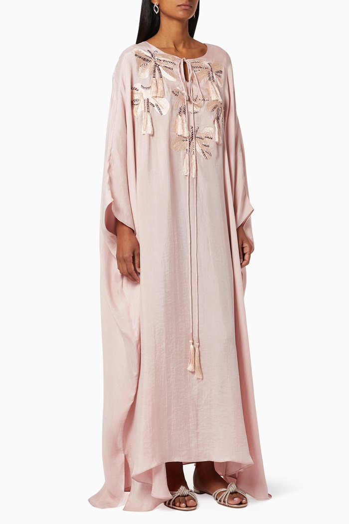 

Floral Embroidered Kaftan, Purple
