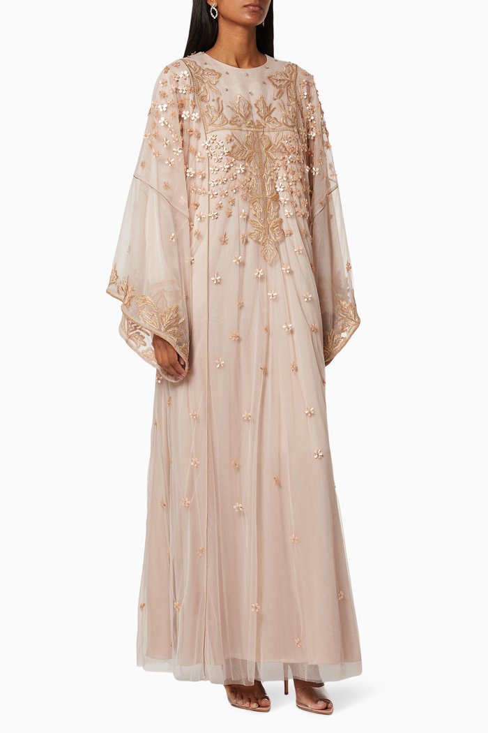 

Embroidered Tulle Dress, Pink