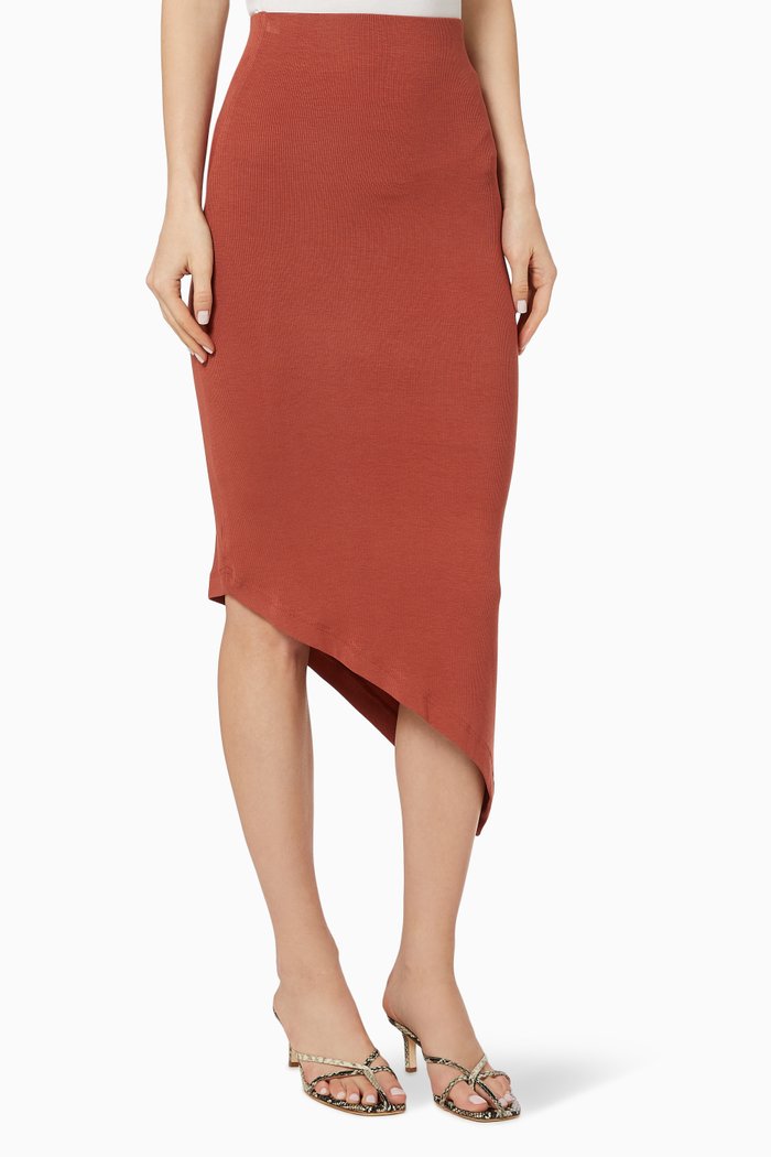 

Asymmetrical Skirt, Red
