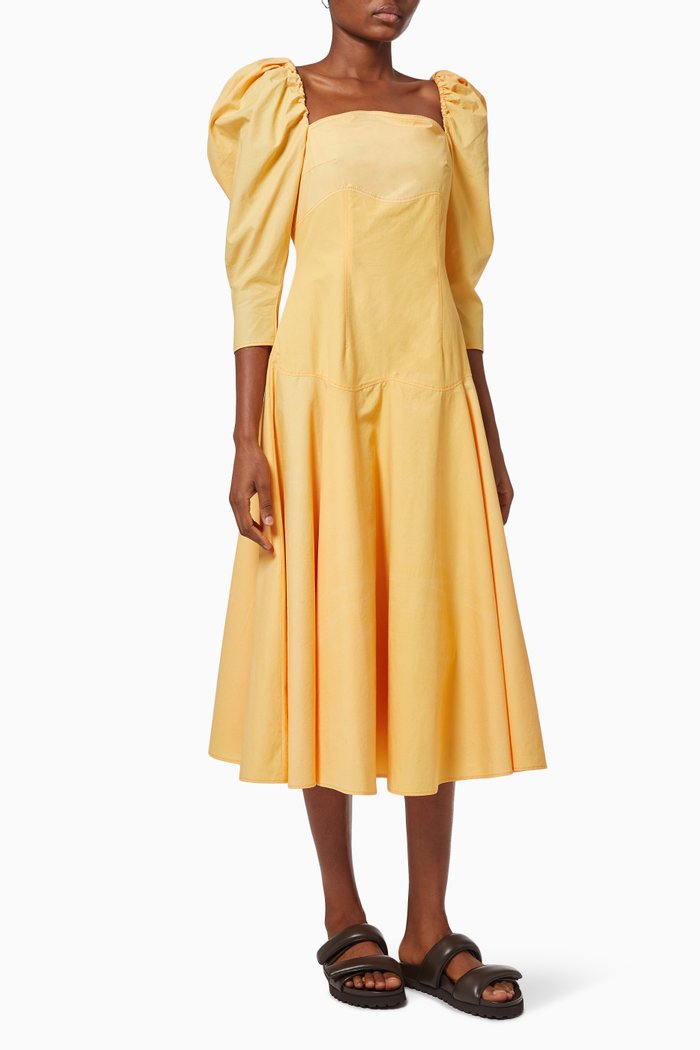 

Celeste Dress in Organic Cotton, Yellow