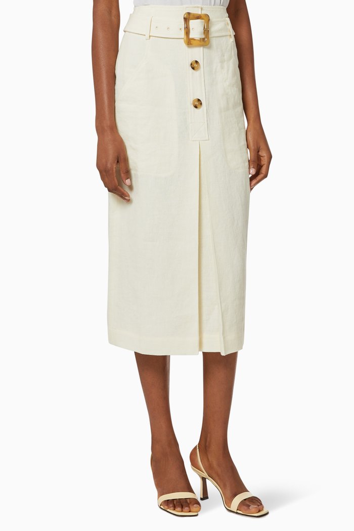 

Tamsin Linen Skirt, Neutral
